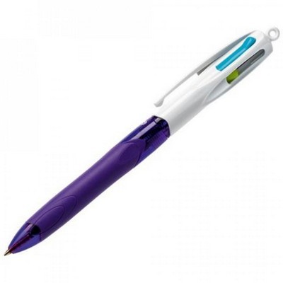 ΣΤΥΛΟ BIC 4 COLOURS GRIP ΜΩΒ (1.0)