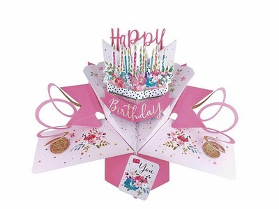 SECOND NATURE POP UP BIRTHDAY CARD WITH CAKE