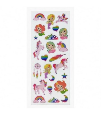 ΑΥΤΟΚΟΛΛΗΤΑ STICKERS 1803 UNICORN & MERMAID 31X11cm