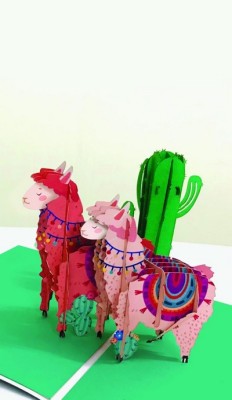 ΕΥΧΕΤΗΡΙΑ ΚΑΡΤΑ LLAMA 12X17 ORIGAMI