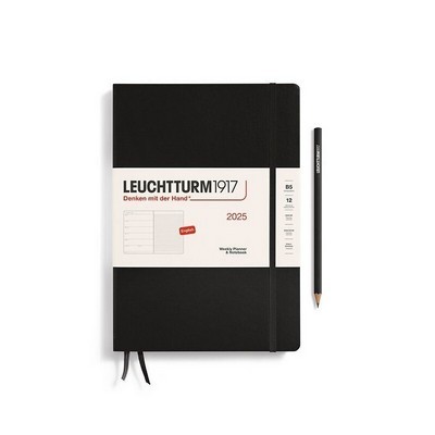 WEEKLY PLANNER 2025  HARDCOVER BLACK LEUCHTTURM