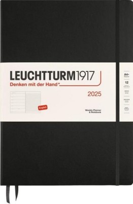 WEEKLY PLANNER AND NOTEBOOK LEUCHTTURM 2025,A4 PLUS,HARDCOVER ΜΑΥΡΟ