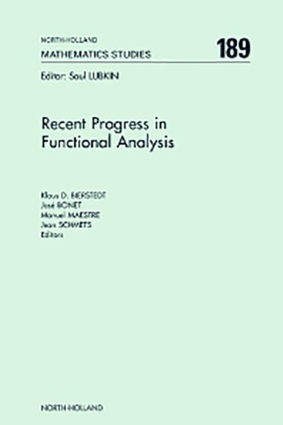 RECENT PROGRESS IN FUNCTIONAL ANALYSIS