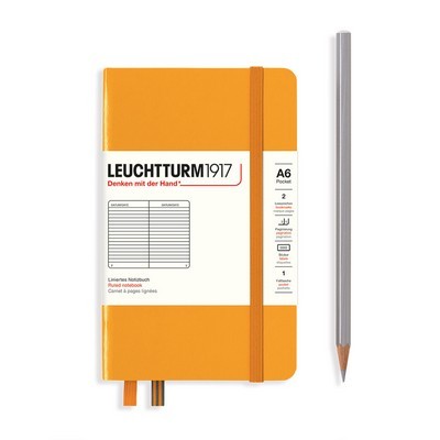 LEUCHTTURM 1917 ΣΗΜΕΙΩΜΑΤΑΡΙΟ A6 ΜΕ ΣΚΛΗΡΟ ΕΞΩΦΥΛΛΟ RULED RISING SUN