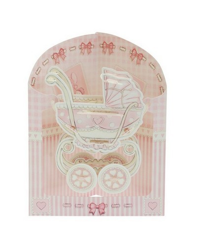 ΕΥΧΕΤΗΡΙΑ ΚΑΡΤΑ 3D BOSTON INTERNATIONAL BABY GIRL CRIB