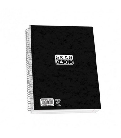 ΤΕΤΡΑΔΙΟ ΣΠΙΡΑΛ SKAG BASIC ΜΑΥΡΟ 17X25 4Θ 120Φ