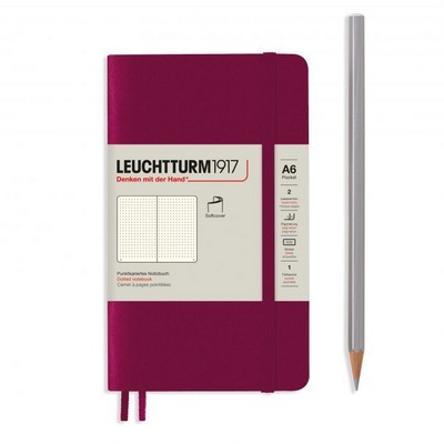 LEUCHTTURM 1917 ΣΗΜΕΙΩΜΑΤΑΡΙΟ A6 ΜΕ ΜΑΛΑΚΟ ΕΞΩΦΥΛΛΟ DOTTED PORT RED