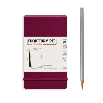 NOTEPAD A6 LEUCHTTURM 1917 PLAIN PORT RED