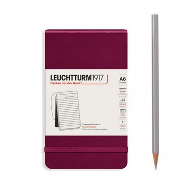 NOTEPAD A6 LEUCHTTURM 1917 RULED PORT RED