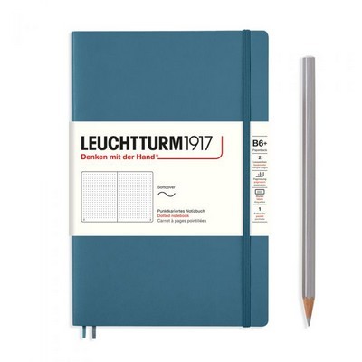 LEUCHTTURM 1917 ΣΗΜΕΙΩΜΑΤΑΡΙΟ B6+ ΜΕ ΜΑΛΑΚΟ ΕΞΩΦΥΛΛΟ DOTTED  STONE BLUE