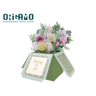 ORIGAMO ΚΑΡΤΑ ΕΥΧΕΤΗΡΙΑ FLOBOX ΣΕ ΣΚΕΦΤΟΜΑΙ 22.3x26cm FLOREVER