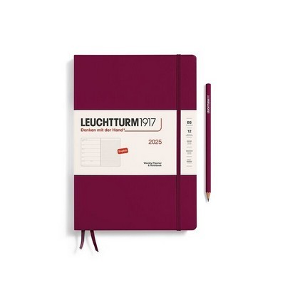 WEEKLY PLANNER 2025 HARDCOVER PORT RED LEUCHTTURM