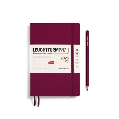 WEEKLY PLANNER 2025  SOFTCOVER PORT RED LEUCHTTURM