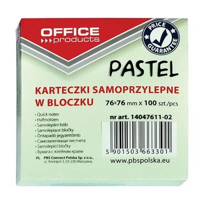 ΕΤΙΚΕΤΕΣ OFFICE PAD PASTEL  76Χ76 100 Φ ΠΡΑΣΙΝΟ ΠΑΣΤΕΛ