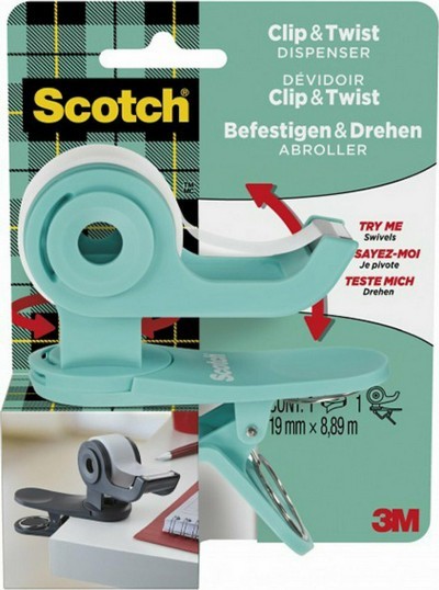 ΒΑΣΗ ΣΕΛΟΤΕΪΠ 3M C19 SCOTCH CLIP & TWIST + 1 ΣΕΛΟΤΕΪΠ 19mmX8,89m ΒΕΡΑΜΑΝ