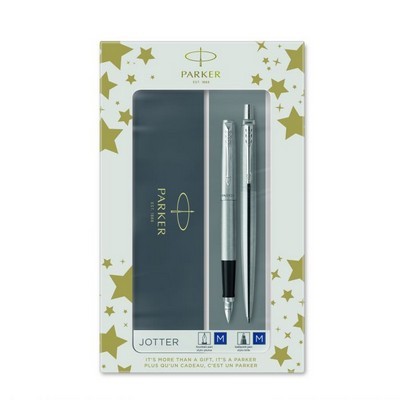 ΣΕΤ PARKER Ρ JOTTER CR DUO ST.STEEL PEN & BALLPEN CT