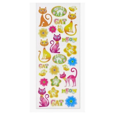 ΑΥΤΟΚΟΛΛΗΤΑ STICKERS 815 FLORAL CATS  31X11cm