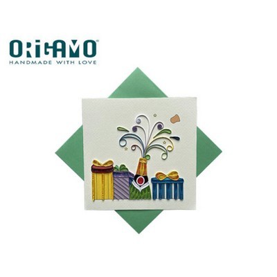 ORIGAMO ΚΑΡΤΑ ΕΥΧΕΤΗΡΙΑ QUILLING ΣΑΜΠΑΝΙΑ 16.2x16.5cm FILIGRANA