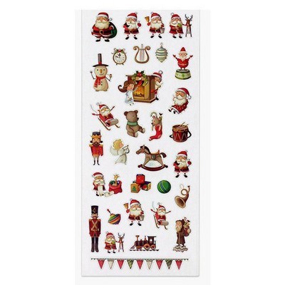 ΑΥΤΟΚΟΛΛΗΤΑ STICKERS 1007 XMAS VINTAGE TOYS 31X11c